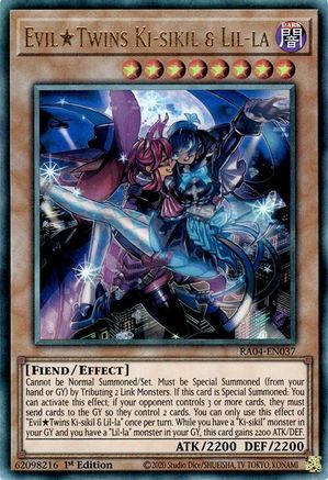 EvilTwins Ki-sikil & Lil-la (Ultimate Rare) [RA04-EN037] - Quarter Century Stampede 1st Edition - Ultimate Rare - Trinity Hobby