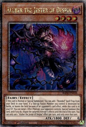 Aluber the Jester of Despia (New Art) (Quarter Century Secret Rare) [RA04-EN038] - Quarter Century Stampede 1st Edition - Quarter Century Secret Rare - Trinity Hobby