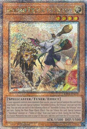 Incredible Ecclesia, the Virtuous (New Art) (Quarter Century Secret Rare) [RA04-EN039] - Quarter Century Stampede 1st Edition - Quarter Century Secret Rare - Trinity Hobby