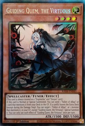 Guiding Quem, the Virtuous (CR) [RA04-EN043] - Quarter Century Stampede 1st Edition - Collector's Rare - Trinity Hobby