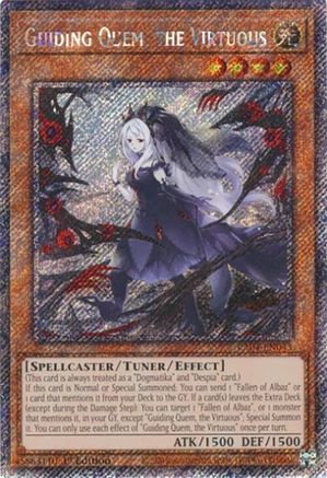 Guiding Quem, the Virtuous (Platinum Secret Rare) [RA04-EN043] - Quarter Century Stampede 1st Edition - Platinum Secret Rare - Trinity Hobby