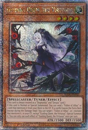 Guiding Quem, the Virtuous (Quarter Century Secret Rare) [RA04-EN043] - Quarter Century Stampede 1st Edition - Quarter Century Secret Rare - Trinity Hobby