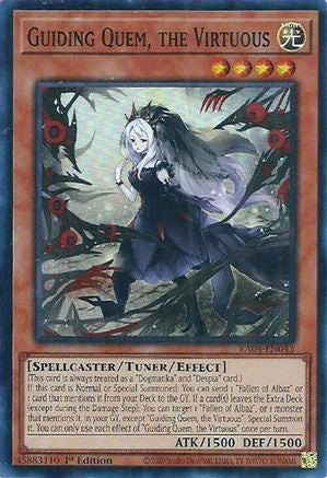 Guiding Quem, the Virtuous [RA04-EN043] - Quarter Century Stampede 1st Edition - Super Rare - Trinity Hobby