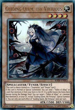 Guiding Quem, the Virtuous (Ultimate Rare) [RA04-EN043] - Quarter Century Stampede 1st Edition - Ultimate Rare - Trinity Hobby