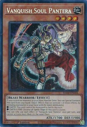 Vanquish Soul Pantera (Secret Rare) [RA04-EN044] - Quarter Century Stampede 1st Edition - Secret Rare - Trinity Hobby