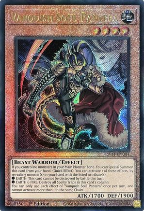 Vanquish Soul Pantera (Ultimate Rare) [RA04-EN044] - Quarter Century Stampede 1st Edition - Ultimate Rare - Trinity Hobby