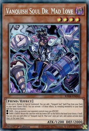 Vanquish Soul Dr. Mad Love (CR) [RA04-EN045] - Quarter Century Stampede 1st Edition - Collector's Rare - Trinity Hobby