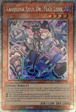 Vanquish Soul Dr. Mad Love (Platinum Secret Rare) [RA04-EN045] - Quarter Century Stampede 1st Edition - Platinum Secret Rare - Trinity Hobby