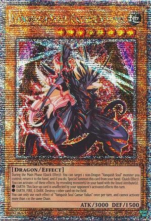 Vanquish Soul Caesar Valius (Quarter Century Secret Rare) [RA04-EN046] - Quarter Century Stampede 1st Edition - Quarter Century Secret Rare - Trinity Hobby