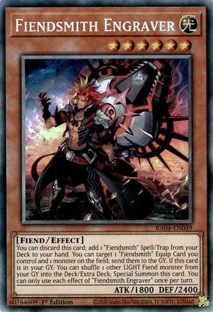 Fiendsmith Engraver (CR) [RA04-EN049] - Quarter Century Stampede 1st Edition - Collector's Rare - Trinity Hobby