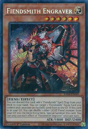 Fiendsmith Engraver (Secret Rare) [RA04-EN049] - Quarter Century Stampede 1st Edition - Secret Rare - Trinity Hobby