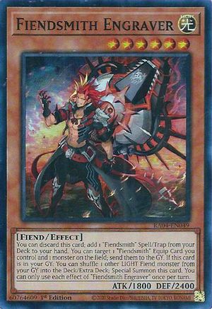 Fiendsmith Engraver [RA04-EN049] - Quarter Century Stampede 1st Edition - Super Rare - Trinity Hobby