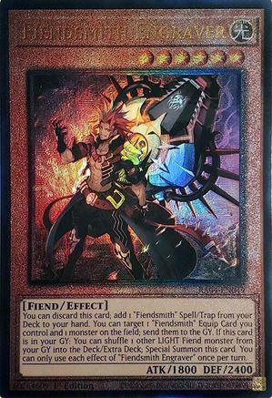 Fiendsmith Engraver (Ultimate Rare) [RA04-EN049] - Quarter Century Stampede 1st Edition - Ultimate Rare - Trinity Hobby