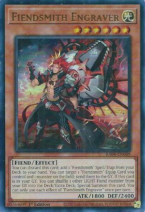 Fiendsmith Engraver (UR) [RA04-EN049] - Quarter Century Stampede 1st Edition - Ultra Rare - Trinity Hobby