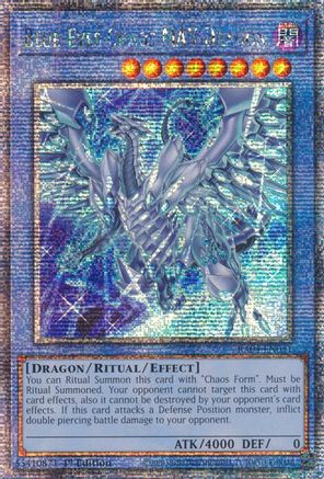 Blue-Eyes Chaos MAX Dragon (New Art) (Quarter Century Secret Rare) [RA04-EN051] - Quarter Century Stampede 1st Edition - Quarter Century Secret Rare - Trinity Hobby