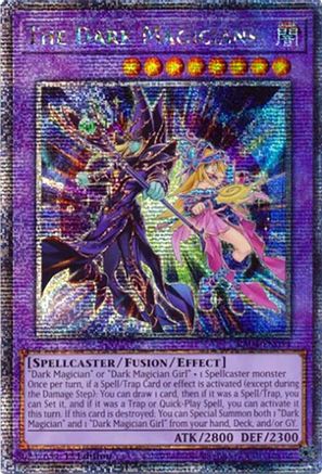 The Dark Magicians (Quarter Century Secret Rare) [RA04-EN054] - Quarter Century Stampede 1st Edition - Quarter Century Secret Rare - Trinity Hobby