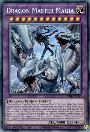 Dragon Master Magia (CR) [RA04-EN055] - Quarter Century Stampede 1st Edition - Collector's Rare - Trinity Hobby
