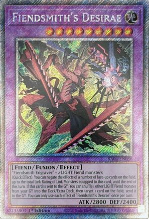Fiendsmith's Desirae (Platinum Secret Rare) [RA04-EN056] - Quarter Century Stampede 1st Edition - Platinum Secret Rare - Trinity Hobby