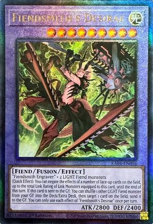 Fiendsmith's Desirae (Ultimate Rare) [RA04-EN056] - Quarter Century Stampede 1st Edition - Ultimate Rare - Trinity Hobby