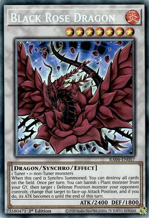 Black Rose Dragon (CR) [RA04-EN057] - Quarter Century Stampede 1st Edition - Collector's Rare - Trinity Hobby