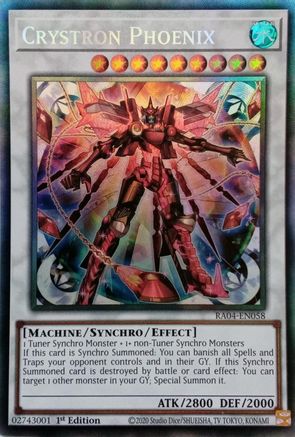 Crystron Phoenix (CR) [RA04-EN058] - Quarter Century Stampede  - Collector's Rare - Trinity Hobby