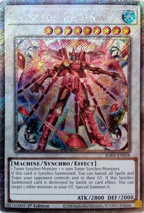 Crystron Phoenix (Platinum Secret Rare) [RA04-EN058] - Quarter Century Stampede 1st Edition - Platinum Secret Rare - Trinity Hobby