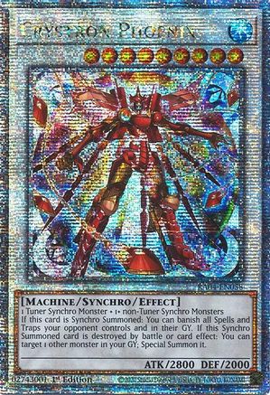 Crystron Phoenix (Quarter Century Secret Rare) [RA04-EN058] - Quarter Century Stampede 1st Edition - Quarter Century Secret Rare - Trinity Hobby