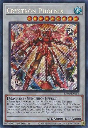 Crystron Phoenix (Secret Rare) [RA04-EN058] - Quarter Century Stampede 1st Edition - Secret Rare - Trinity Hobby
