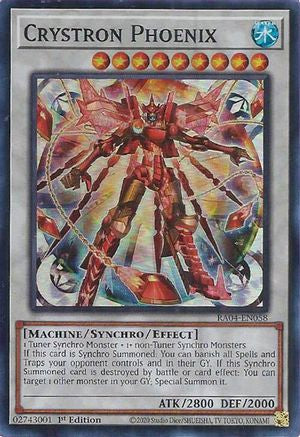 Crystron Phoenix [RA04-EN058] - Quarter Century Stampede 1st Edition - Super Rare - Trinity Hobby