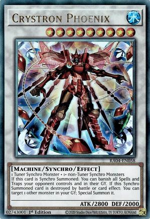 Crystron Phoenix (Ultimate Rare) [RA04-EN058] - Quarter Century Stampede 1st Edition - Ultimate Rare - Trinity Hobby