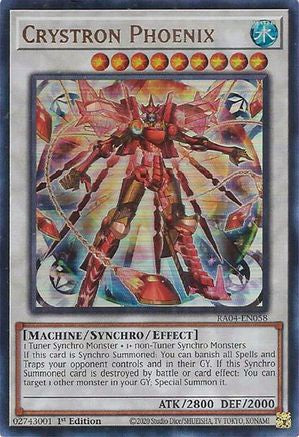 Crystron Phoenix (UR) [RA04-EN058] - Quarter Century Stampede 1st Edition - Ultra Rare - Trinity Hobby