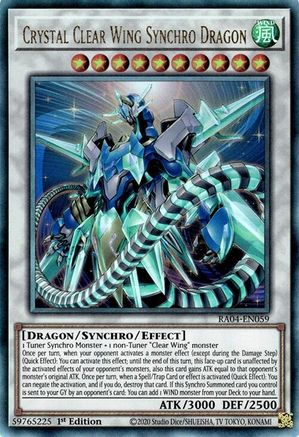 Crystal Clear Wing Synchro Dragon (Ultimate Rare) [RA04-EN059] - Quarter Century Stampede 1st Edition - Ultimate Rare