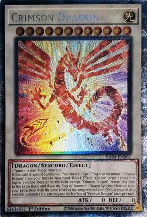 Crimson Dragon (card) (CR) [RA04-EN061] - Quarter Century Stampede 1st Edition - Collector's Rare - Trinity Hobby