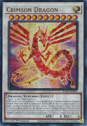 Crimson Dragon (card) (UR) [RA04-EN061] - Quarter Century Stampede 1st Edition - Ultra Rare - Trinity Hobby