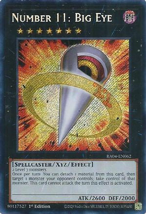 Number 11: Big Eye (Secret Rare) [RA04-EN062] - Quarter Century Stampede 1st Edition - Secret Rare - Trinity Hobby