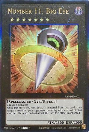 Number 11: Big Eye (Ultimate Rare) [RA04-EN062] - Quarter Century Stampede 1st Edition - Ultimate Rare - Trinity Hobby