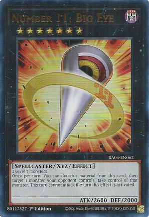 Number 11: Big Eye (UR) [RA04-EN062] - Quarter Century Stampede 1st Edition - Ultra Rare - Trinity Hobby