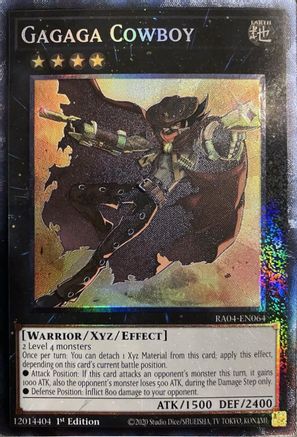 Gagaga Cowboy (CR) [RA04-EN064] - Quarter Century Stampede 1st Edition - Collector's Rare - Trinity Hobby