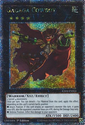 Gagaga Cowboy (Quarter Century Secret Rare) [RA04-EN064] - Quarter Century Stampede 1st Edition - Quarter Century Secret Rare - Trinity Hobby
