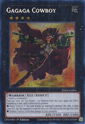 Gagaga Cowboy (Secret Rare) [RA04-EN064] - Quarter Century Stampede 1st Edition - Secret Rare - Trinity Hobby