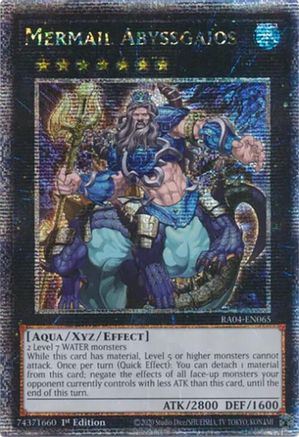 Mermail Abyssgaios (Quarter Century Secret Rare) [RA04-EN065] - Quarter Century Stampede 1st Edition - Quarter Century Secret Rare - Trinity Hobby