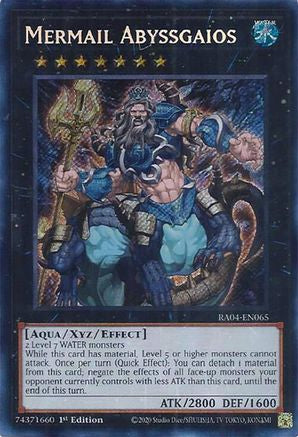 Mermail Abyssgaios (Secret Rare) [RA04-EN065] - Quarter Century Stampede 1st Edition - Secret Rare - Trinity Hobby
