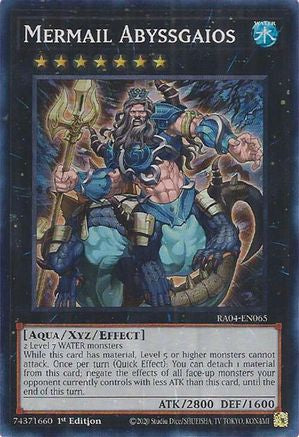 Mermail Abyssgaios [RA04-EN065] - Quarter Century Stampede 1st Edition - Super Rare - Trinity Hobby