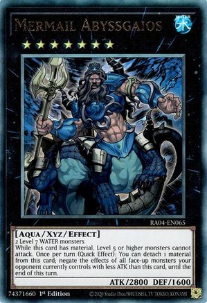 Mermail Abyssgaios (Ultimate Rare) [RA04-EN065] - Quarter Century Stampede 1st Edition - Ultimate Rare - Trinity Hobby