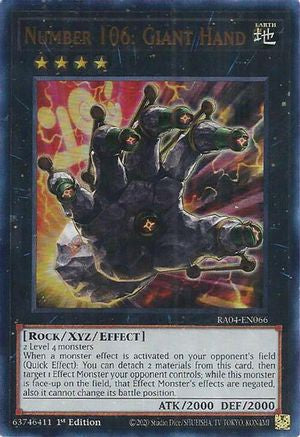 Number 106: Giant Hand (UR) [RA04-EN066] - Quarter Century Stampede 1st Edition - Ultra Rare - Trinity Hobby
