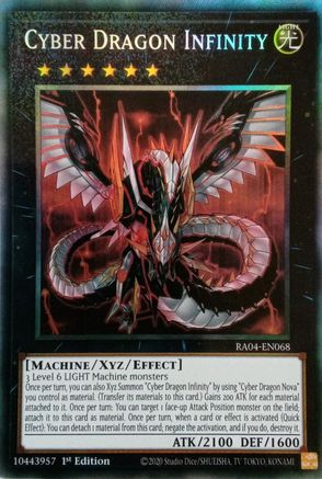 Cyber Dragon Infinity (CR) [RA04-EN068] - Quarter Century Stampede 1st Edition - Collector's Rare - Trinity Hobby