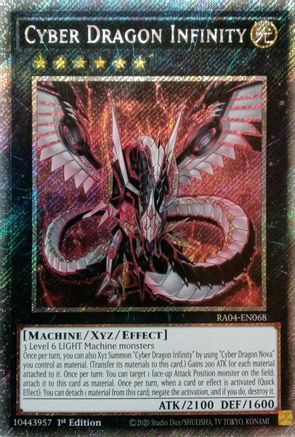 Cyber Dragon Infinity (Platinum Secret Rare) [RA04-EN068] - Quarter Century Stampede 1st Edition - Platinum Secret Rare - Trinity Hobby