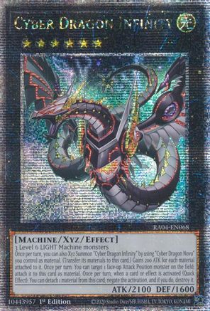 Cyber Dragon Infinity (Alternate Art) (Quarter Century Secret Rare) [RA04-EN068] - Quarter Century Stampede 1st Edition - Quarter Century Secret Rare - Trinity Hobby