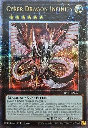 Cyber Dragon Infinity (Quarter Century Secret Rare) [RA04-EN068] - Quarter Century Stampede 1st Edition - Quarter Century Secret Rare - Trinity Hobby