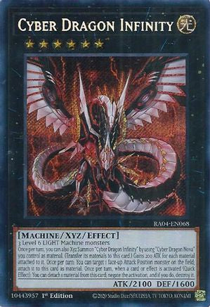 Cyber Dragon Infinity (Secret Rare) [RA04-EN068] - Quarter Century Stampede 1st Edition - Secret Rare - Trinity Hobby